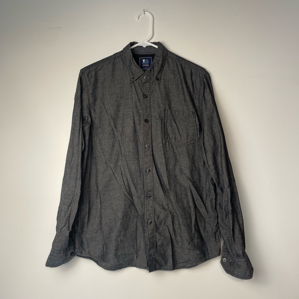 770. AB Studio Men’s Long Sleeve Crisp Button Down Shirt Normcore